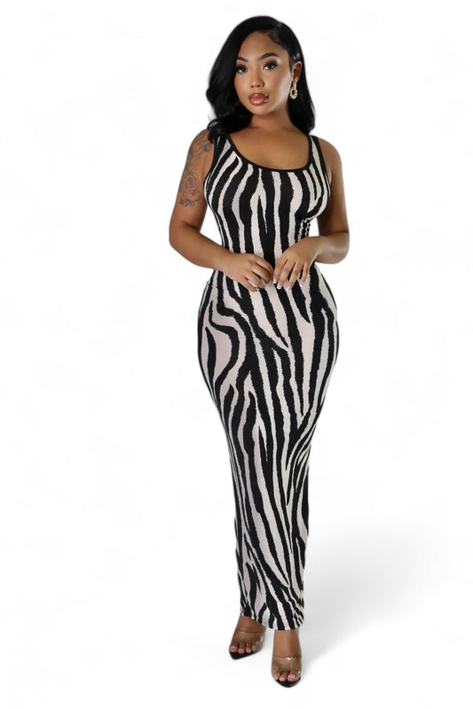 Maxi Jungle Print Dress