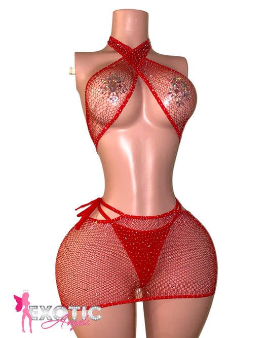 Diva Skirt Set - Red