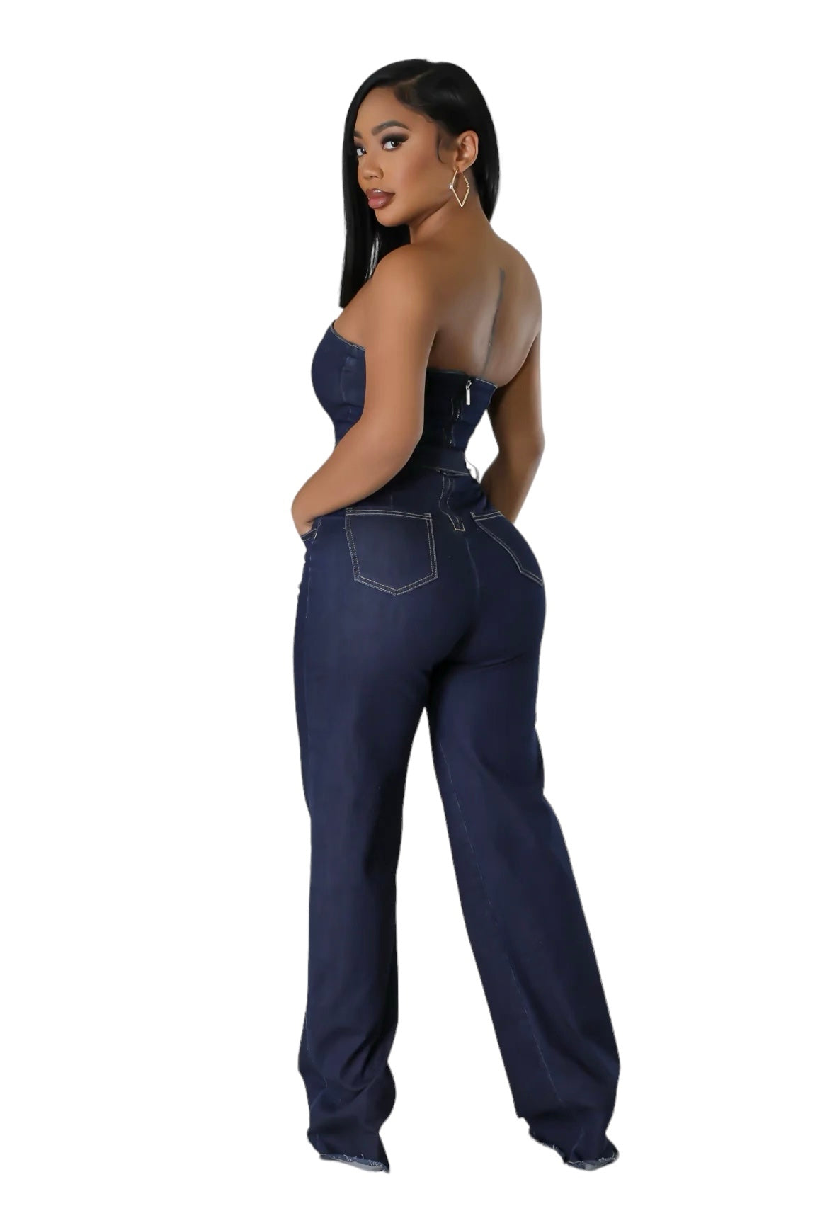 Denim Sweetheart Jumper w/ Belt