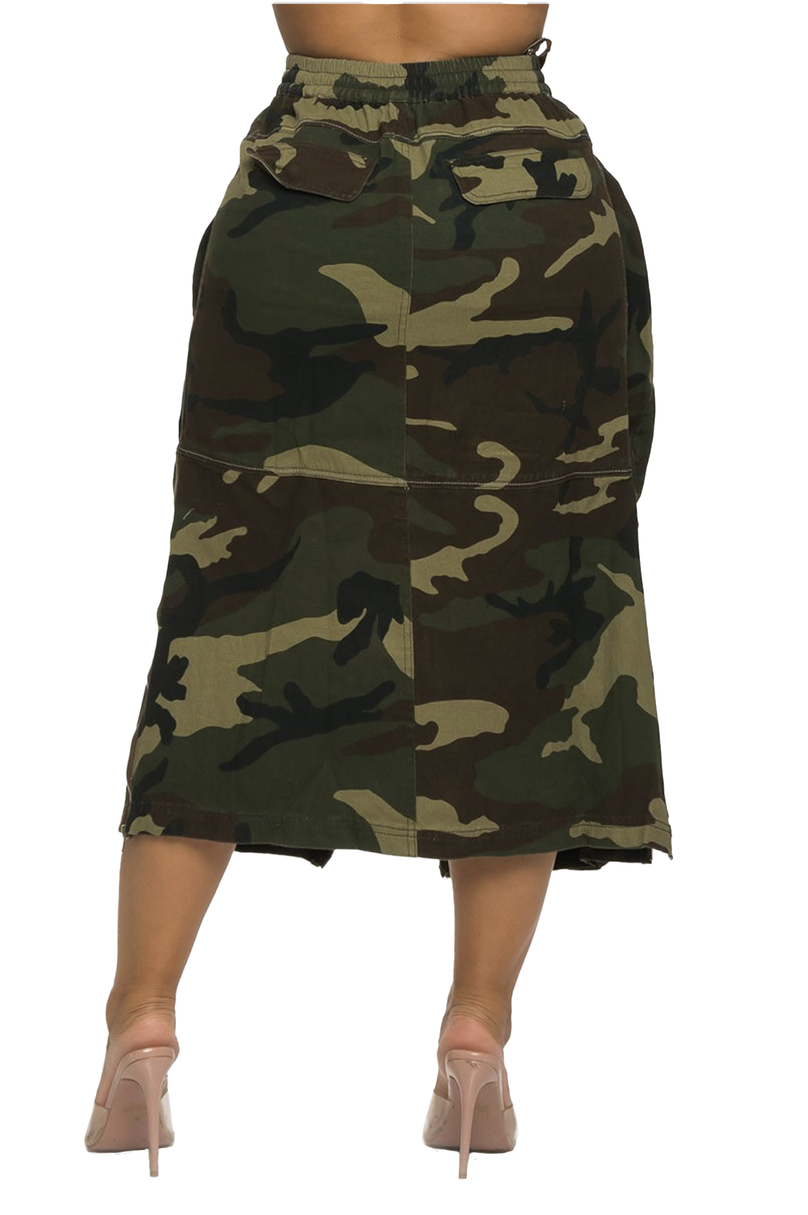 Camouflage Cargo Skirt **NO STRETCH**