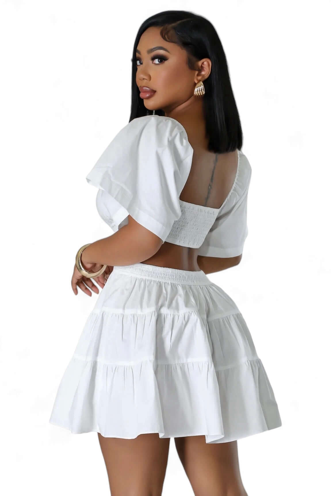 Off or On the Shoulder Cut Out Mini Dress