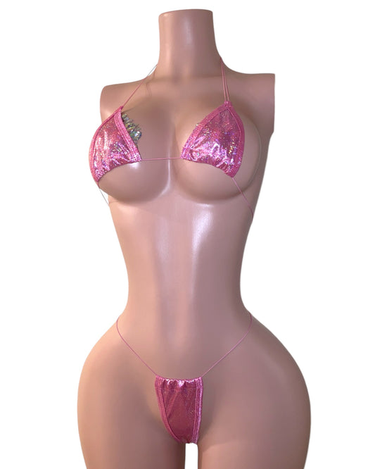 Jessica Micro Bikini Set - Pink Shimmer