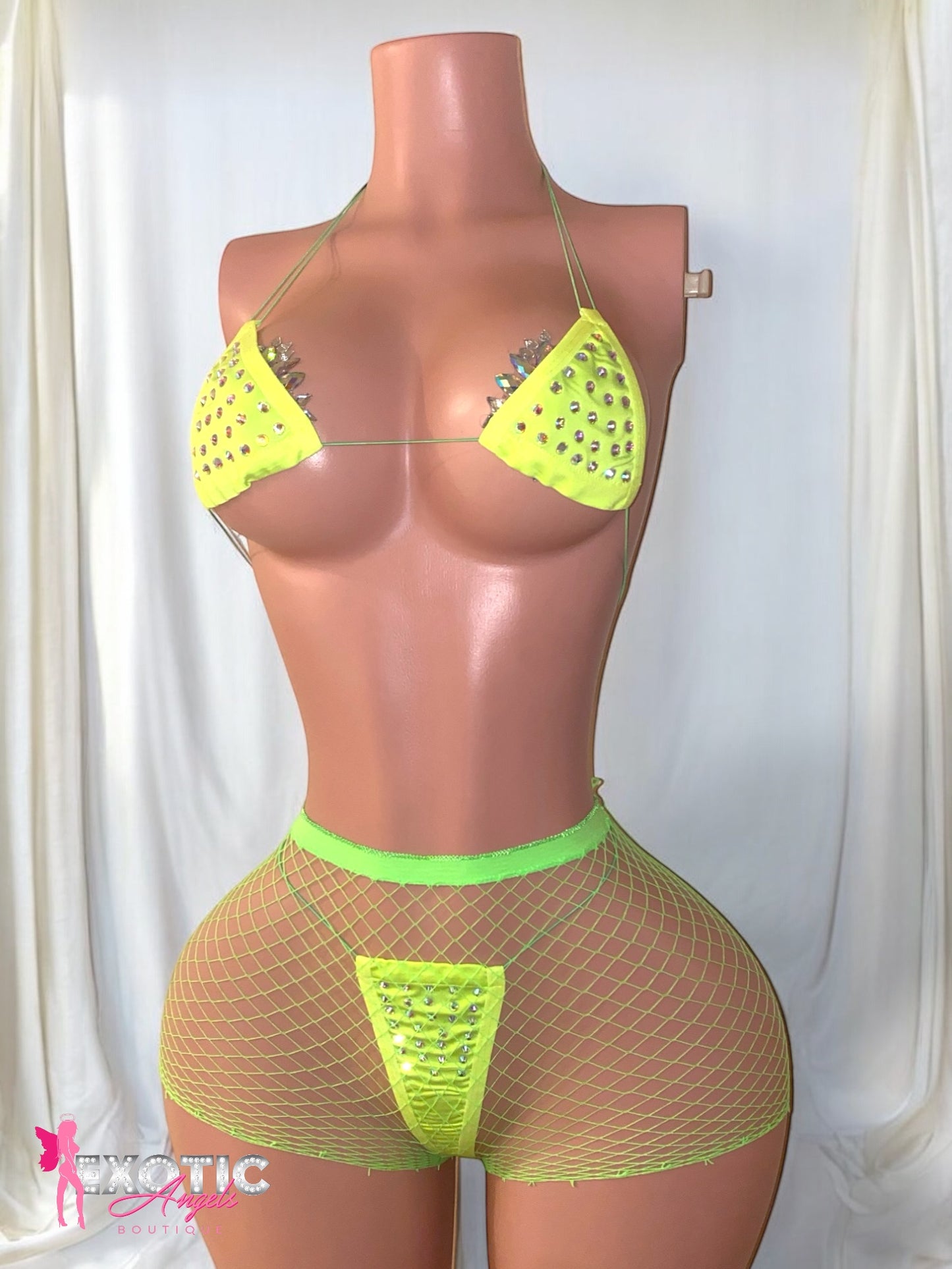 Jalissa 3 Piece Bikini Set - Neon Green