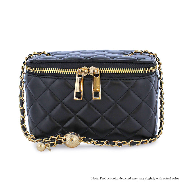 Quilted Shoulder Bag - Black