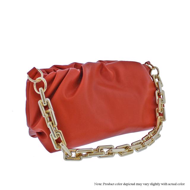 Scrunchy Chain Bag - Orange