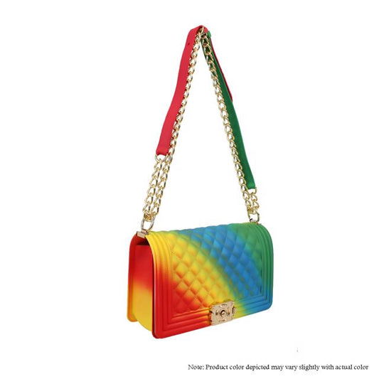 Jelly {Silicone} Shoulder Bag - Rainbow 2