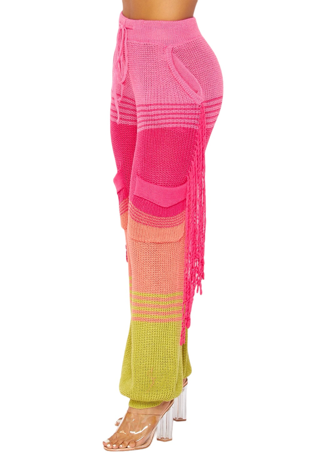 Multi-Color Stripes Knit Joggers