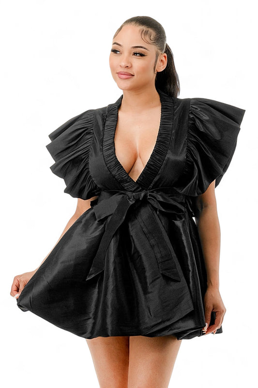 Black or White Wrap Dress