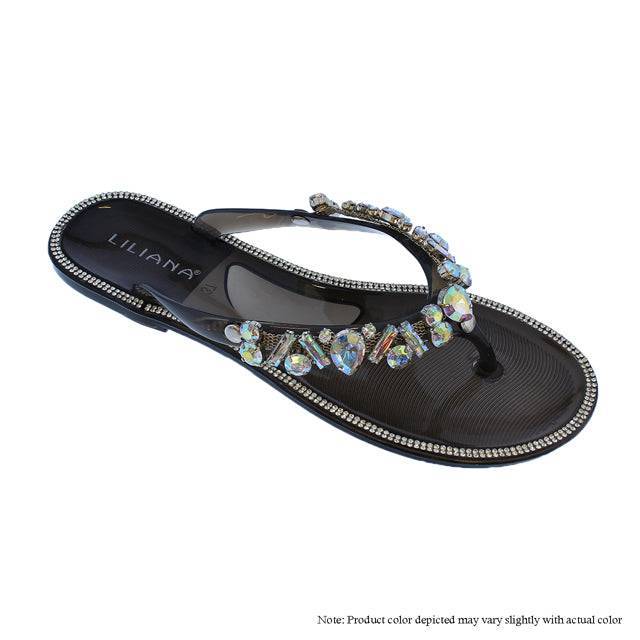 Jeweled Thong Sandals
