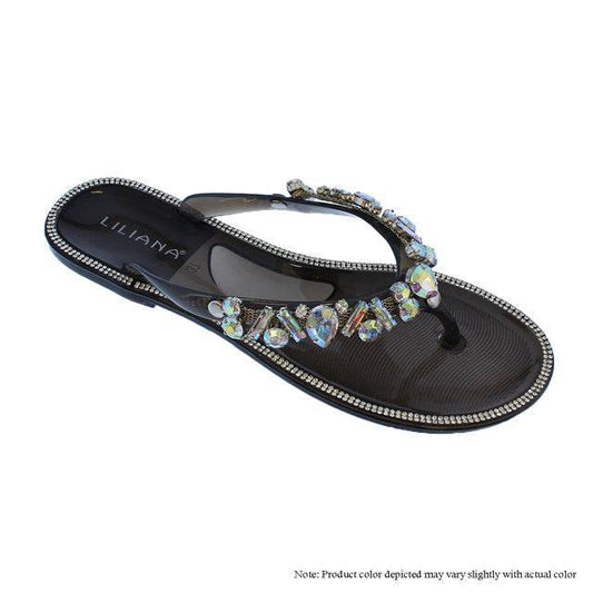 Jeweled Thong Sandals