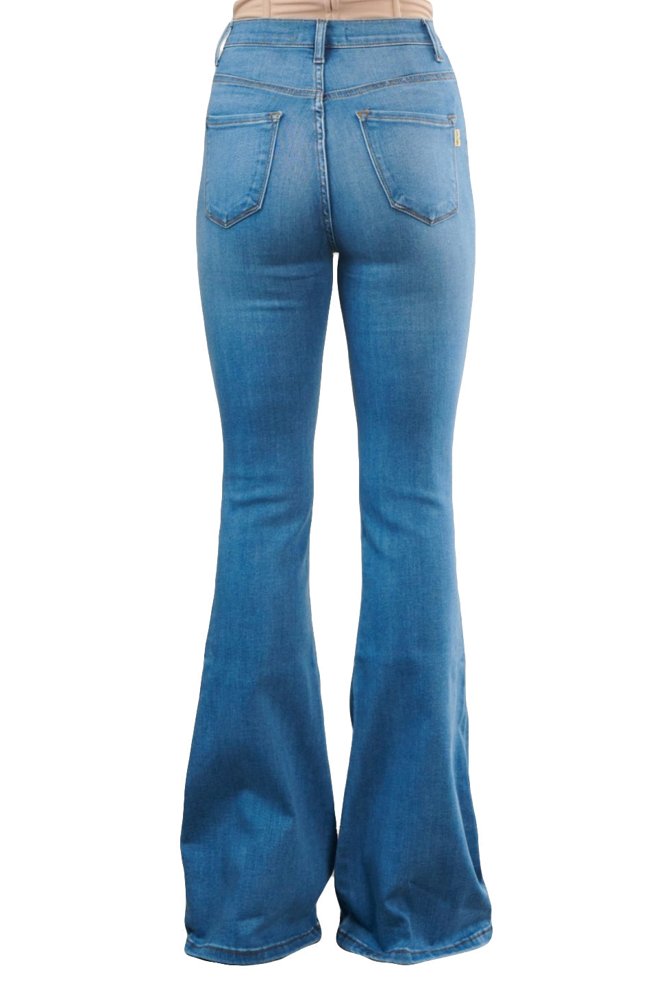 {MP1824} Exposed Knee Wide Jeans -33" inseam