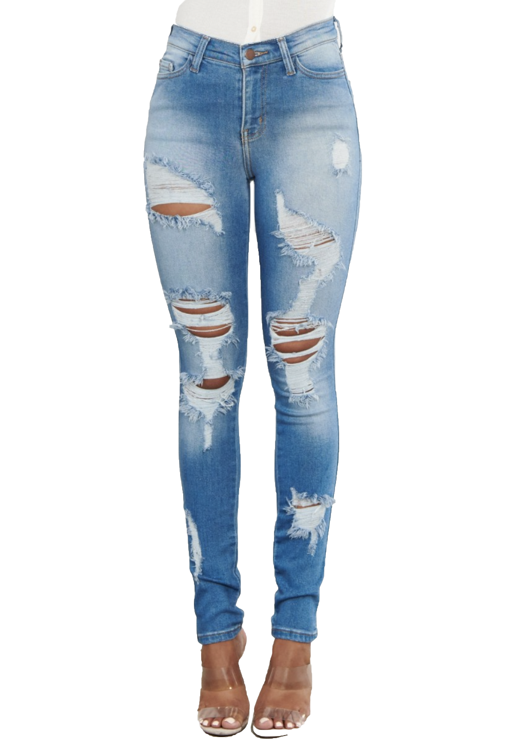 {MP1838} Skinny Distressed Jeans