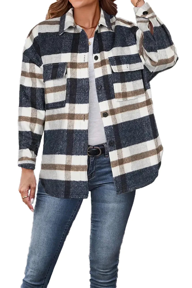 Plaid Flannel Shacket  {Short Length}