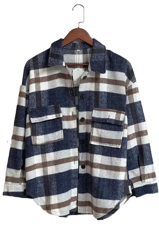 Plaid Flannel Shacket  {Short Length}