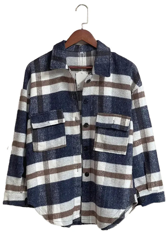 Plaid Flannel Shacket  {Short Length}