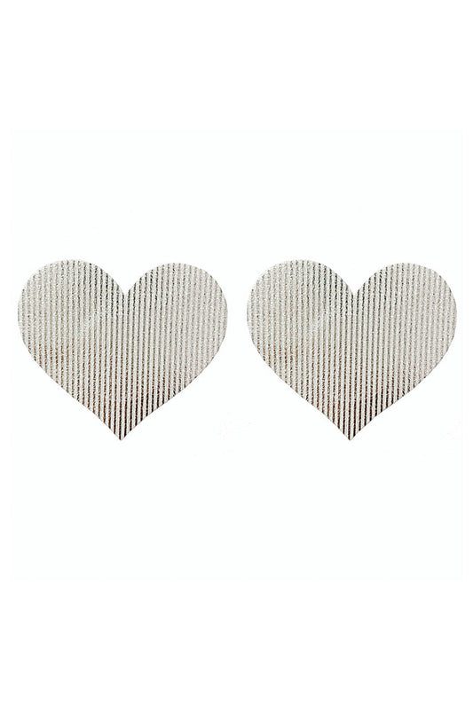 Silver Illusion Heart Pasties