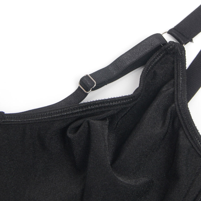 Bondage Bra and Garterbelt Set