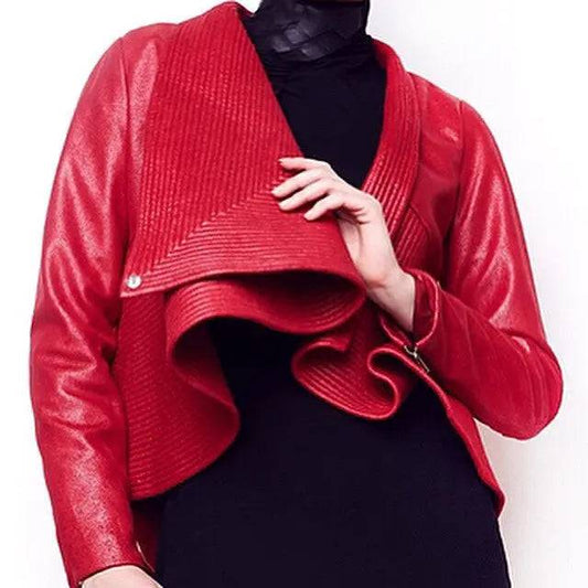 Ultra Suede Pleated Peplum Jacket