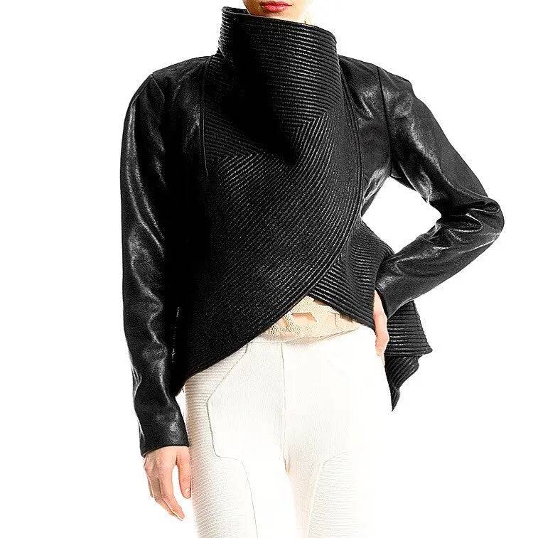 Ultra Suede Pleated Peplum Jacket