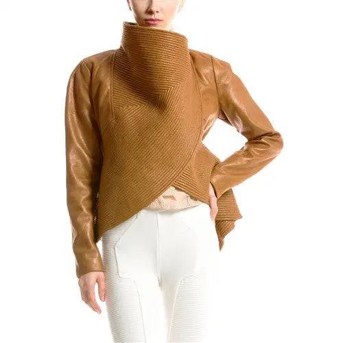 Ultra Suede Pleated Peplum Jacket