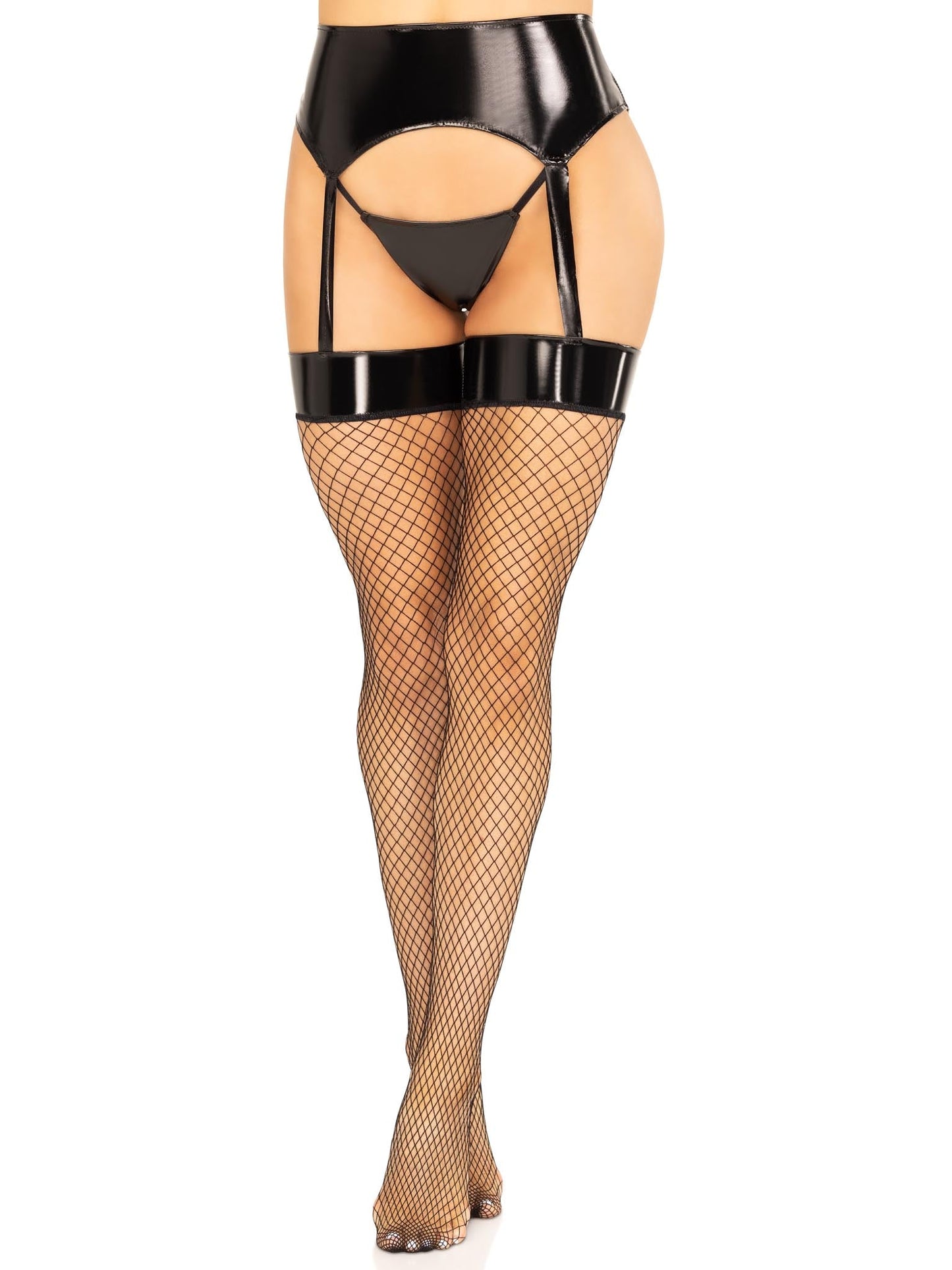 Stefani Garter Belt Fishnet Stockings
