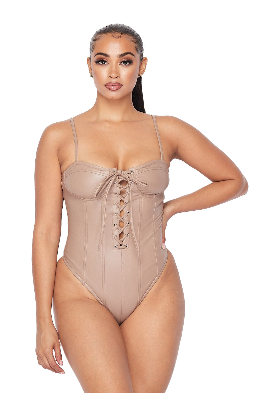 Vegan Leather Bodysuit {Available in Two Colors}