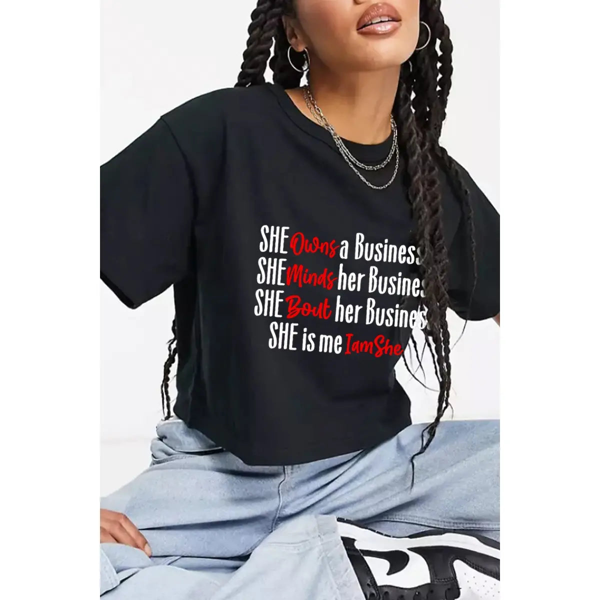 She Owns/Minds/Bout Her Business She is Me I am She T-Shirt  {Unisex}