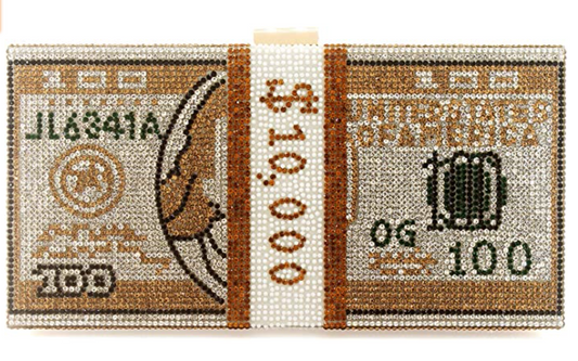 Bling Money Bag Clutch -Gold