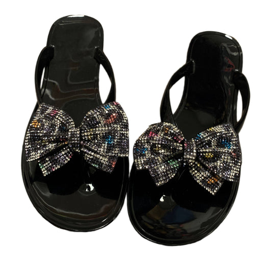Bling Bow Thong Sandals -Mutli Color Leopard {Order A Full Size Larger}