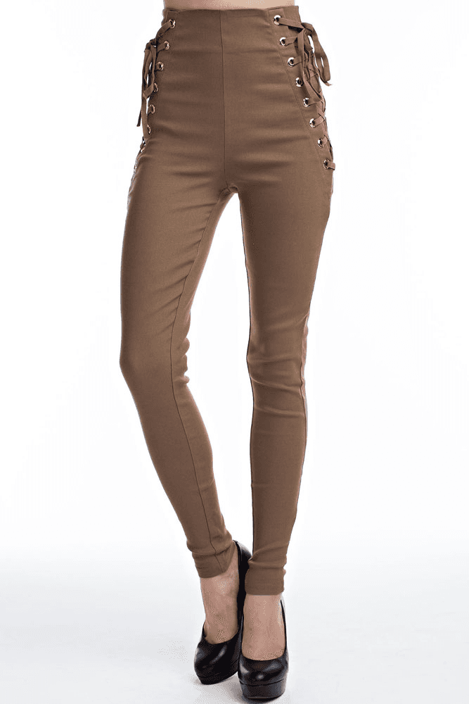 Laced Up Slim Fit Pants