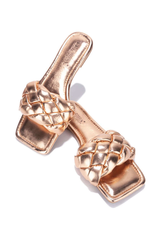 Slide Sandals: Vanessa Gyrl - Rose Gold