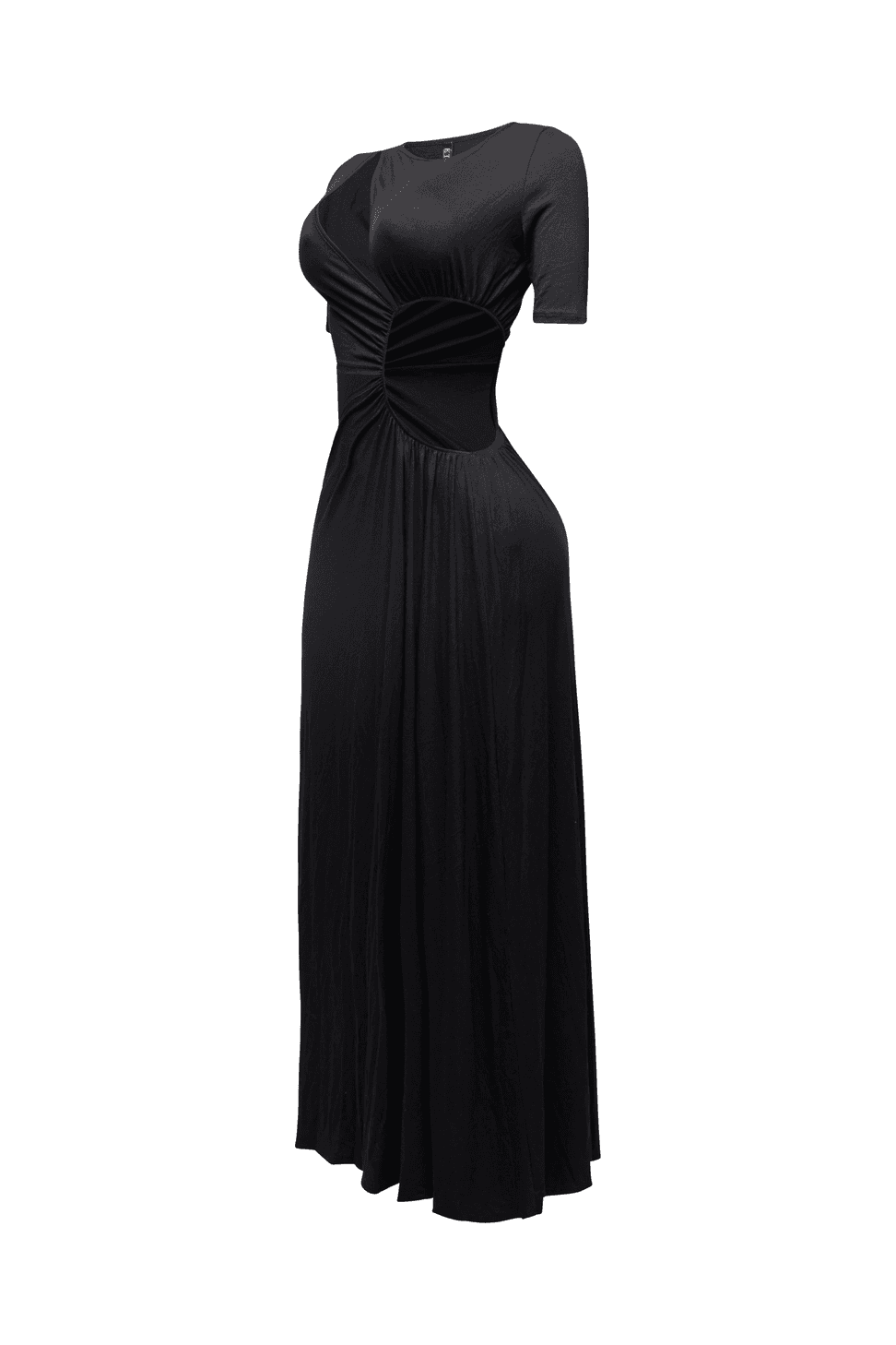 Short Sleeve Cutout Maxi Dress