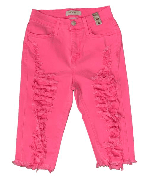 Neon Distressed Bermuda Shorts