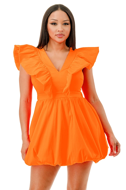 Deep V-Neck Sleeveless Dress