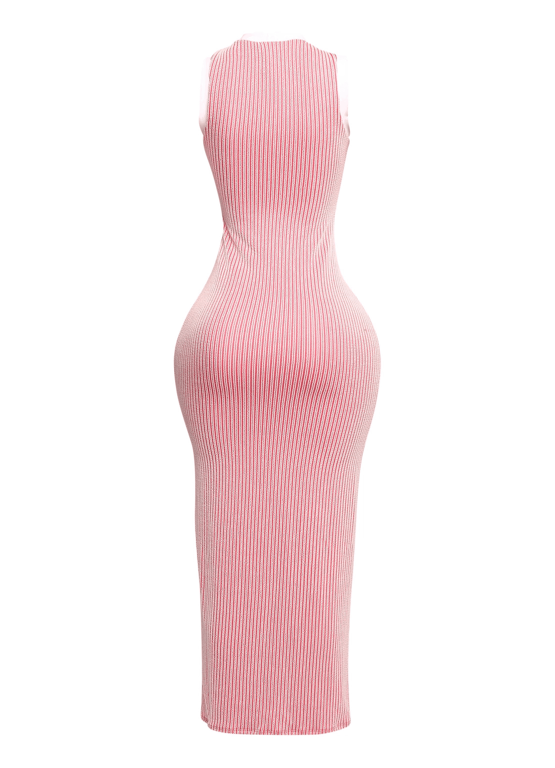 Sleeveless Bodycon Maxi Dress - Hot Pink