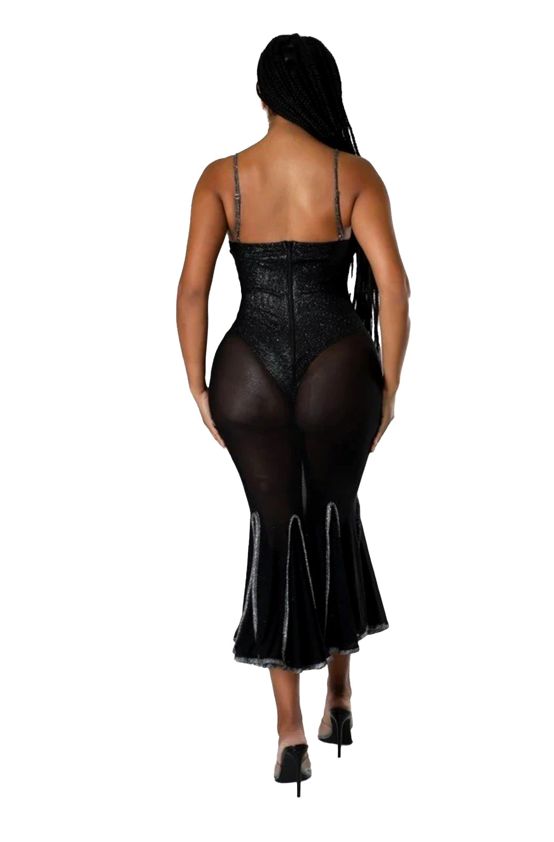 Sparkly Sweetheart Nylon Dress {bodysuit attached}