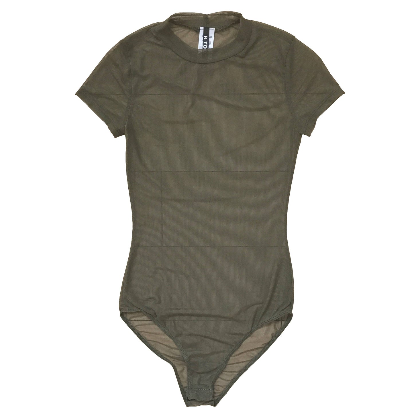 See-Thru Mock Neck Bodysuit