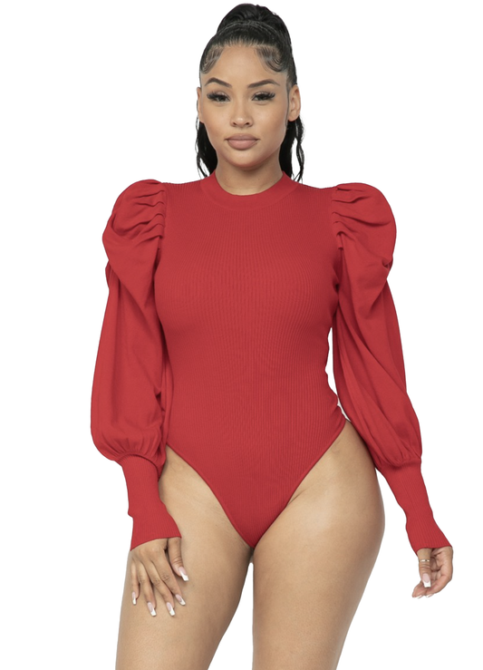 Puff Sleeve Knit Bodysuit