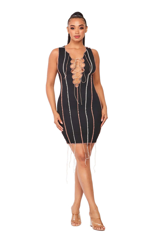 Laced Up Tank Dress