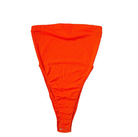 Ribbed High Cut Strapless Bodysuit - {2 colors available}