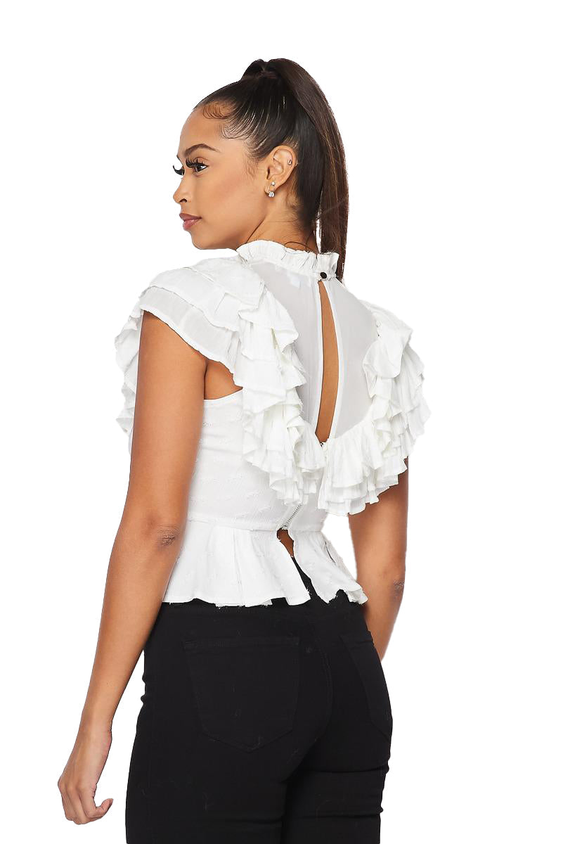 Ruffle Belted Top
