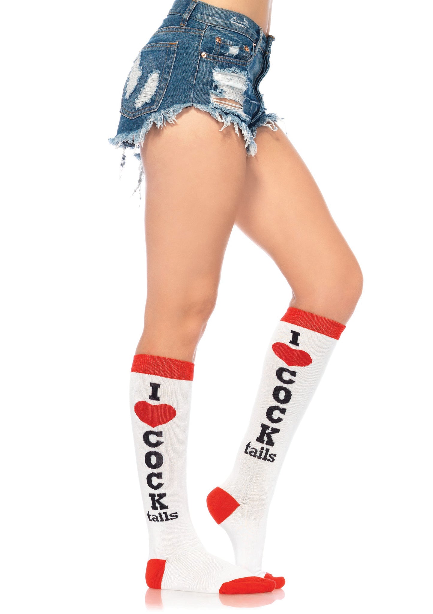 Cocktails Knee High Socks - One Size-Leg Avenue-Exotic Angels Boutique