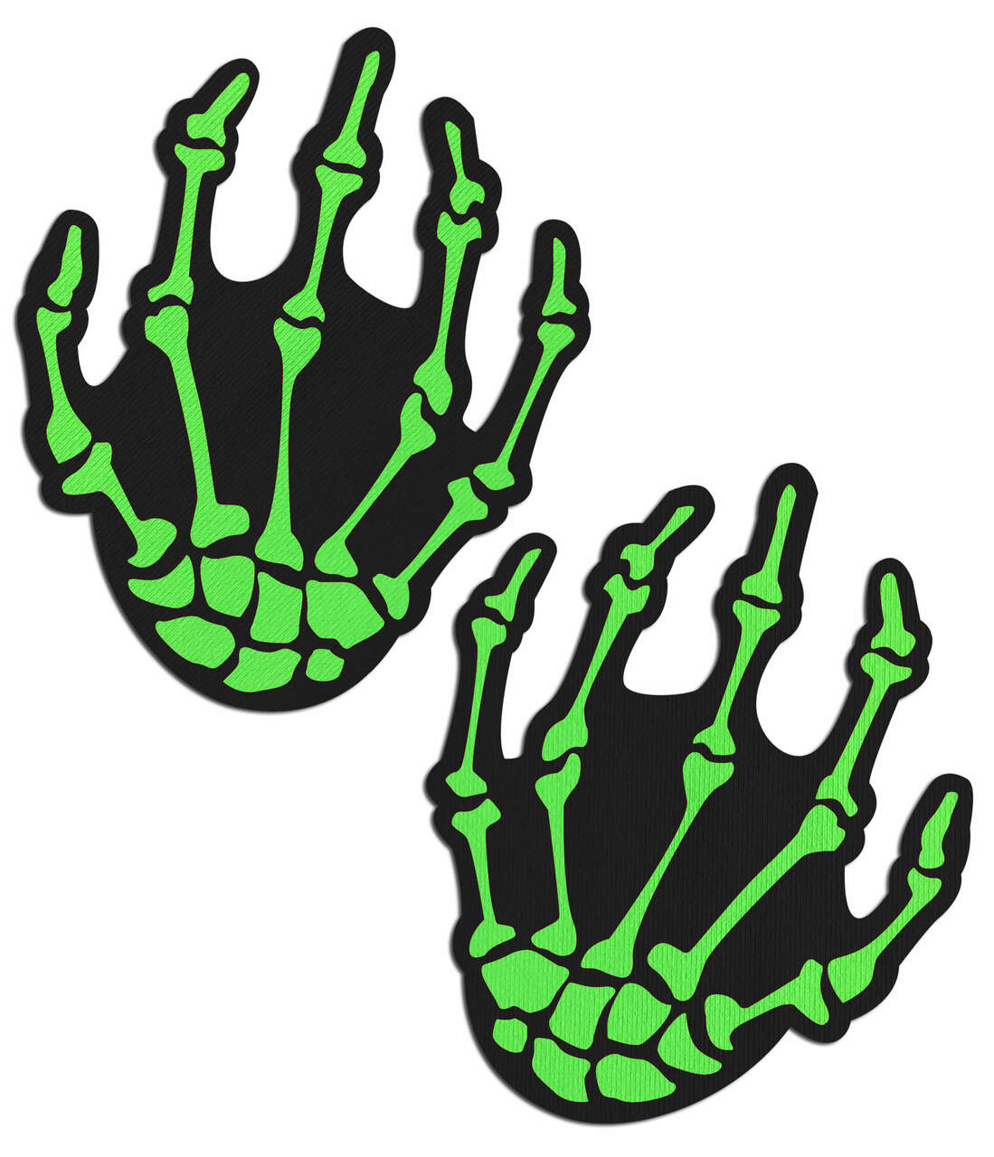 Green UV Reactive Bone Hands Pasty Set-Pastease-Exotic Angels Boutique